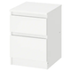 Тумбочка з 2 ящиками 35x49 см IKEA KULLEN біла у вітальню або в спальну (приліжкова) комод ІкеА КУЛЛЕН - зображення 1