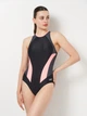 Купальник слитный женский Aqua Speed Nina 344-133 36 (S) Черный/Серый/Коралловый (5908217664006) - изображение 1