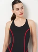 Купальник суцільний жіночий Aqua Speed Rita 4889 362-16 44 (XXL) Чорний/Червоний (5908217648891) - зображення 3