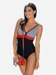 Купальник слитный женский Aqua Speed Maris 7291 (335-01) 44 (XXL) Черный/Красный/Белый (5908217672919) - изображение 4