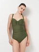 Купальник слитный женский Aqua Speed Olivia 200-07 44 (2XL) Темно-зеленый (5905718601141) - изображение 1