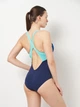 Купальник слитный женский Arena Dreamhline Swimsuit V Back 008328-780 36 Синий/Бирюзовый (3468337419013) - изображение 2