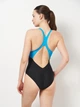 Купальник слитный женский Arena Openings Swimsuit V Back Lb 008063-580 44 Черно-бирюзовый (3468337415848) - изображение 2