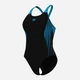 Купальник слитный женский Arena Openings Swimsuit V Back Lb 008063-580 44 Черно-бирюзовый (3468337415848) - изображение 8