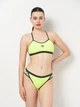 Купальник роздільний жіночий Arena Icons Bikini Cross Back Solid 005037-660 40 Салатовий (3468337529255) - зображення 1
