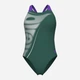 Купальник суцільний жіночий Arena Bright Glare Swimsuit V Back 008930-690 44 Зелений (3468337533696) - зображення 4
