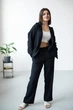 Костюм (рубашка + штаны) женская муслиновая M Черный - изображение 1