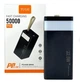 Портативна батарея Павербанк WUW-TUGII Y55 50000 mAh 22.5W 3A із швидкою зарядкою і ліхтарем Power Bank Black - зображення 4