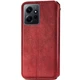 Кожаный чехол-книжка GETMAN Cubic для Xiaomi Redmi Note 12 4G Красный - изображение 2