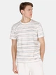 Футболка хлопковая длинная мужская Colin's CL1074707WSD S White Striped с принтом (8684112752259) - изображение 1