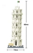 Конструктор 3D Wange Архітектура Пізанска Башня Tower of Pisa для дітей та дорослих, 1390 деталі різнокольоровий 5214 - зображення 4