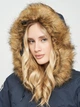 Парка зимняя с мехом женская Alpha Industries Altitude W Parka M Темно-синяя - изображение 4