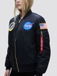 Бомбер женский Alpha Industries MA-1 NASA Flight Jacket W WJM49501C1 XS Черный (640631823670) - изображение 8
