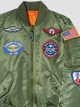 Куртка Alpha Industries MA-1 с нашивками YJM21001C1 Оливковый YL (14-16) - изображение 5
