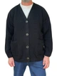 Теплый мужской кардиган крупной вязки, One Size,черный - изображение 1