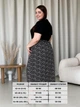 Длинная женская юбка в цветочек черная Merlini Лакко 400001481 размер 4XL-5XL - изображение 4