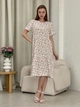 Сукня зі штапелю міді літня жіноча Merlini Казерта 700001266 2XL-3XL Біла (700001266_3) - зображення 2