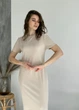 Платье-футболка в рубчик длинное летнее женское Merlini Кассо 700000122 L-XL Светло-бежевое (700000122_2) - изображение 5
