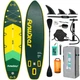 SUP-дошка надувна Funwater Paddleboard Green 11"6 350x90x15 см Двошаровий Сап, Універсальний Сап борд - зображення 1