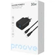 МЗП Proove Silicone Power 2 30W (Type-C+USB) + Cable Type-C to Type-C (1m) black - изображение 1