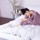 Простынь MirSon двуспальная 180x220 см 30-0001 White Satin Stripe (2200005245866) - изображение 3
