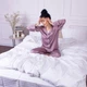 Простынь MirSon двуспальная 180x220 см 30-0001 White Satin Stripe (2200005245866) - изображение 8