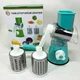 Овочерізка мультислайсер Tabletop Drum Grater Kitchen Master Терка для овочів та фруктів 3 насадки. Колір: блакитний - зображення 4