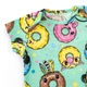 Боди-лодочка Dexter`s для девочки с коротким рукавом crazy donuts 68 см ментол - изображение 3