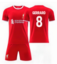 Форма футбольна дитяча Gerrard (Джерард) 8 Liverpool (Ліверпуль), сезон 24/25, 26 розмір, ріст 140-145 см, червона - изображение 1