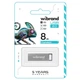 USB флеш накопитель Wibrand 8GB Chameleon Silver USB 2.0 (WI2.0/CH8U6S) - зображення 2