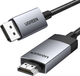 Kabel Ugreen DP119 25491 DisplayPort - HDMI 3 m Gray (6941876224913) - obraz 1