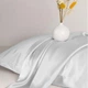 Простынь на резинке по периметру MirSon Satin Light Pro 10-001 Snow White 100x200+25 см (2200010168990) - изображение 4