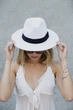 Жіночий Капелюх Fedora З Стрічкою White (8049691) - изображение 3