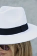 Жіночий Капелюх Fedora З Стрічкою White (8049691) - изображение 4