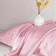 Простынь на резинке по периметру MirSon Satin Light Pro 10-003 Pink 120x190+25 см (2200010170078) - изображение 4