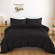 Простынь MirSon Satin Light Pro 10-006 Black 180x220 см (2200010171761) - изображение 2