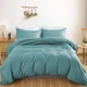 Простынь на резинке по периметру MirSon Satin Light Pro 10-015 Sea wave 200x220+25 см (2200010176254) - изображение 2