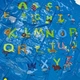 Басейн-фонтанчик надувний дитячий з малюнками та буквами Swimming Ring, навчальний килимок з водою для дітей, килимок-басейн водяний розвивальний з функцією фонтану для вулиці Синій SWRF-3-Blue - зображення 7