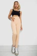 Лосини однотонні у рубчик утеплені на флісі колір персиковий розмір M 238R605 - зображення 2