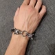 Браслет стальной с кожаным вплетением «Волк» - изображение 8