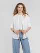 Сорочка прямого силуету жіноча біла з льону та бавови подовжена Arber Shirt W1 48 білий (W05.04.00.521) - зображення 2