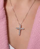 Ланцюжок із хрестиком Fashion Jewerly в стилі Тіффані покриття срібло 925 хрестик на шию жіночий сріблястий (SVS) - зображення 1