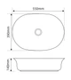 Раковина накладная Mixxus Premium ELLIPSE-0103 550х390х140mm (MP6553) - изображение 4