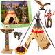 Набір іграшок Lean Toys Indian Village 10 предметів (5905991054467) - зображення 1