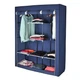 Складной каркасный тканевый текстильный шкаф на 3 секции Storage Wardrobe 88130 Синий (N-14) - изображение 1