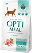 Сухой корм для стерилизованных котов OptiMeal Sterilised с индейкой и овсом 700 г B1810602 - изображение 1