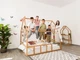 Детская кровать домик Монтессори BUSY WOOD напольная Модель 2 190х80 см натуральное дерево - изображение 1