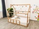 Детская кровать домик Монтессори BUSY WOOD напольная Модель 2 190х80 см натуральное дерево - изображение 11