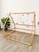 Дитяче ліжко будиночок Монтессорі BUSY WOOD на підлозі Модель 1 190х160 см натуральне дерево - зображення 10