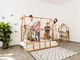 Детская кровать домик Монтессори BUSY WOOD напольная с ламелями Модель 2 200х90 см натуральное дерево - изображение 9